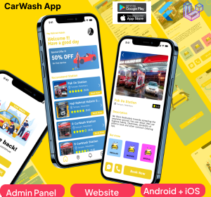 Multi vendor Car Wash Marketplace Flutter App &  Admin Panel