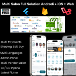 Complete Multi-Salon and Individual Appointment Booking System Solution with Flutter & JavaScript