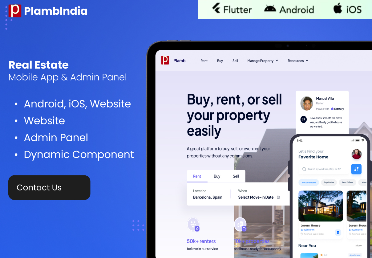 Real Estate Mobile App & Website